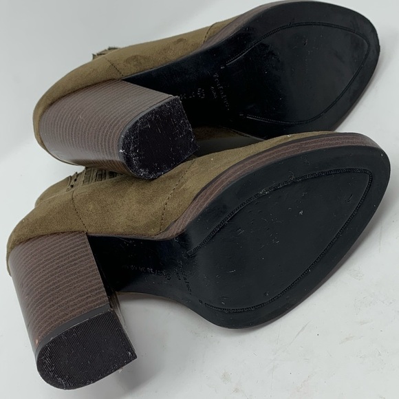 ZARA Trafaluc Brown Vegan Suede Ankle Booties - Picture 6 of 7